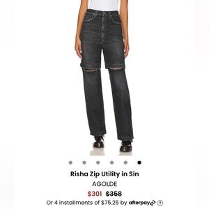 Agolde Risha Utility in Sin